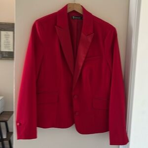 NWOT 7th Avenue Design Studio New York & Company Red Jacket Fully Lined